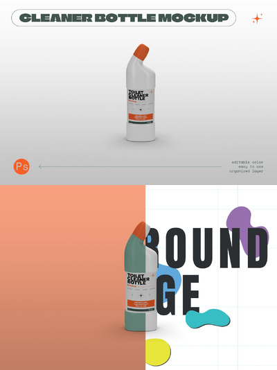 洁厕灵-厕所清洁瓶样机 (PSD)