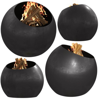 户外球形燃木烧烤炉 壁炉3D模型（OBJ,FBX,MAX）