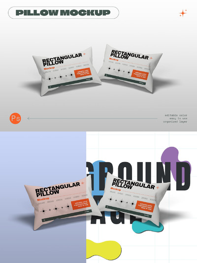 长方形枕头样机 (PSD)