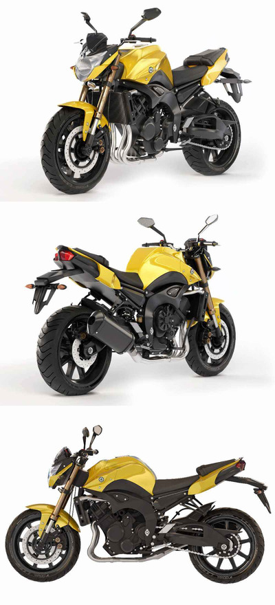 2011 Yamaha FZ8N摩托车3D模型（OBJ,FBX,MAX）