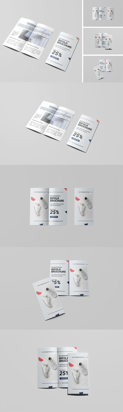 双折小画册样机 (PSD,PDF)