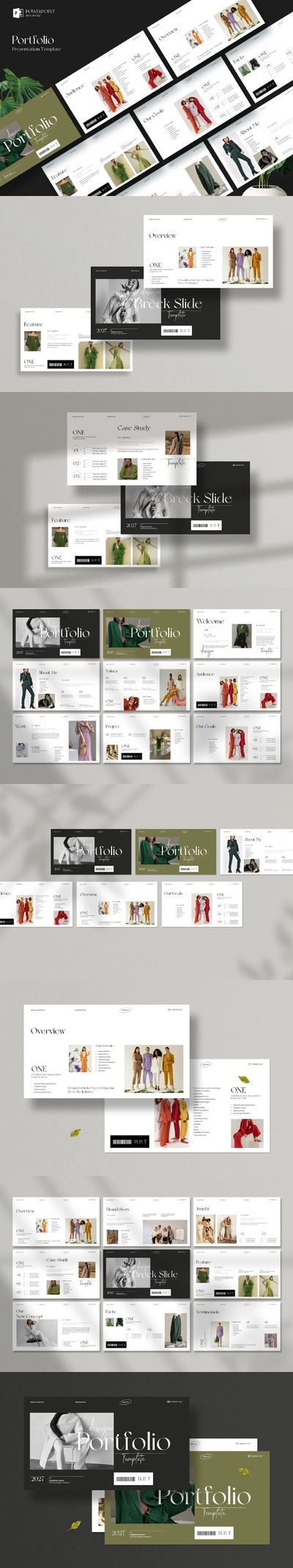 作品集演示模板 PPT模版 (PPTX)