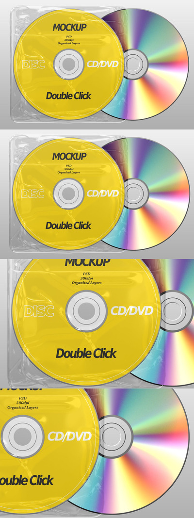 CD 封面设计样机 (PSD)