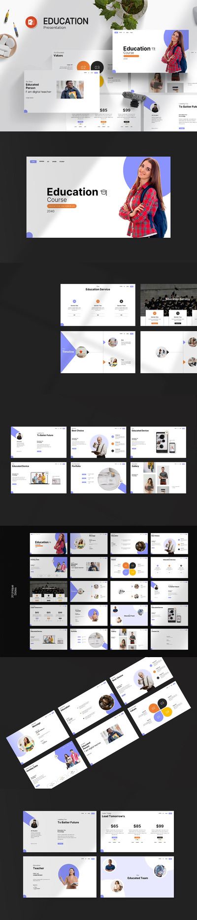 教育相关介绍  PPT模版 (PPTX)