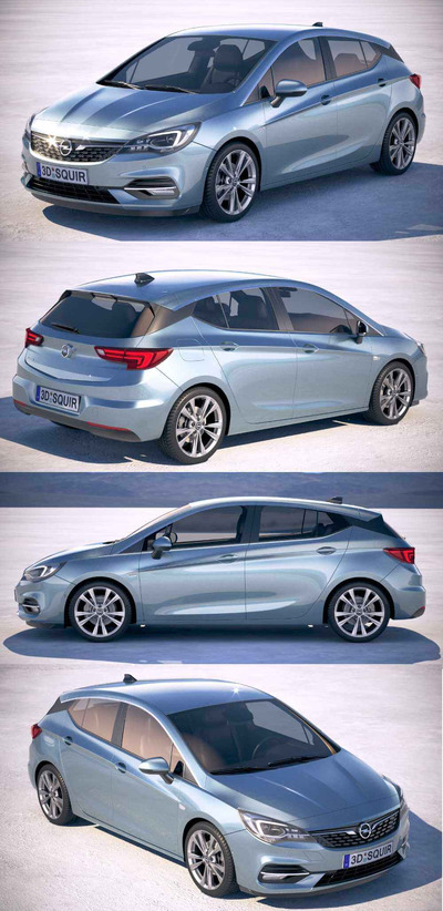 2020 Opel Astra汽车3D模型（OBJ,FBX,MAX）