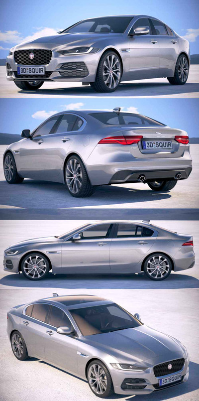 2020捷豹Jaguar XE汽车3D模型（OBJ,FBX,MAX）
