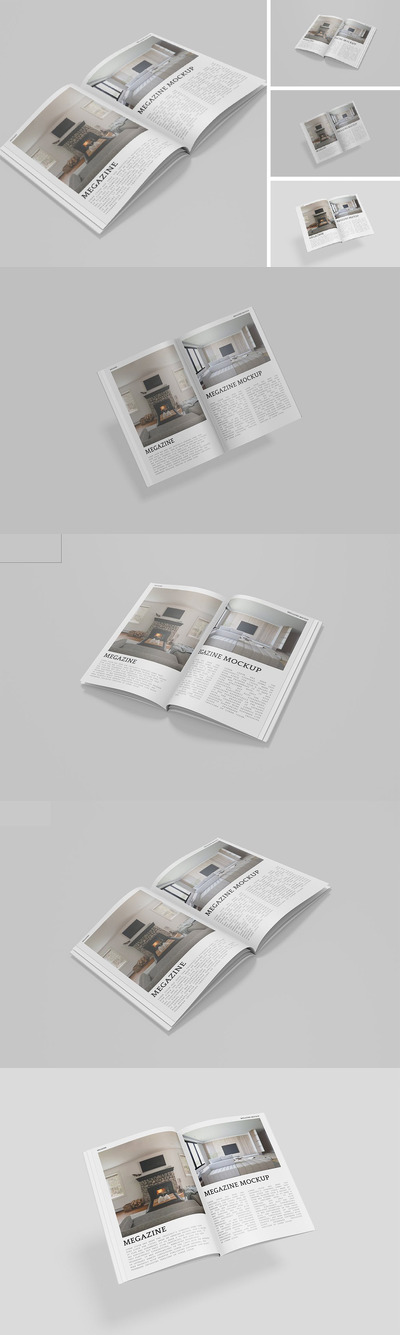 杂志样机 (PSD,PDF)