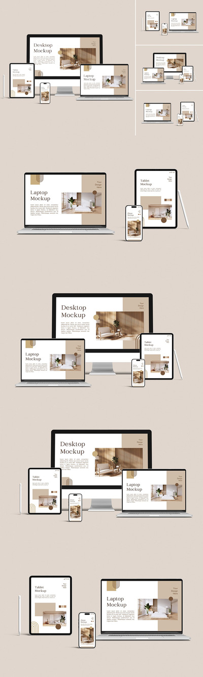 多设备模型样机 (PSD,PDF)