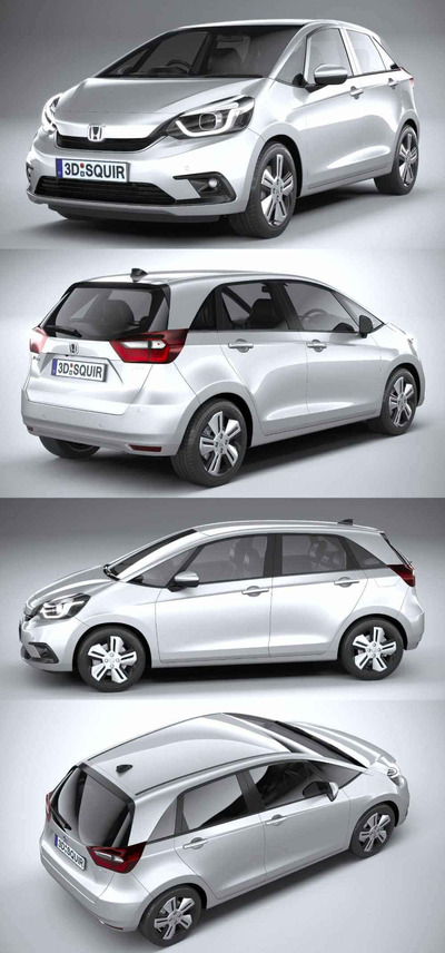 2020款本田Honda Jazz汽车3D模型（OBJ,FBX,MAX）