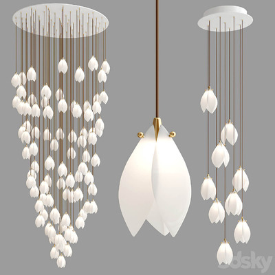 Haberdashery BLOOM MEDIUM CIRCLE花朵吊灯3D模型（OBJ,MAX）