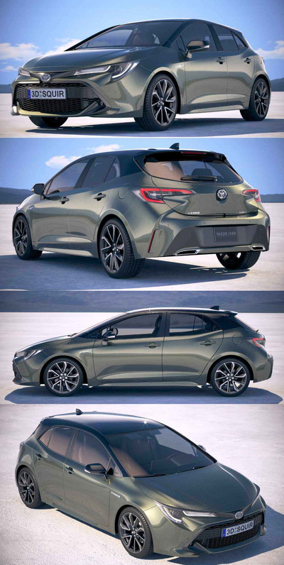 2019款丰田Toyota Auris汽车3D模型（OBJ,FBX,MAX）