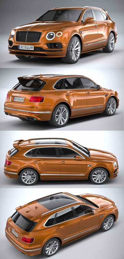 2020款宾利添越Bentley Bentayga Speed汽车3D模型（OBJ,FBX,MAX）