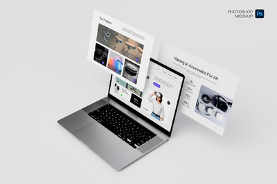 笔记本电脑屏幕样机 (PSD)