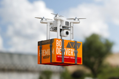 无人机快递箱 (PSD)