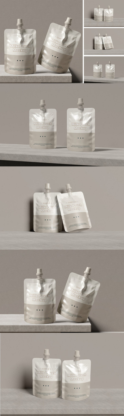 牛奶袋样机 (PSD,PDF)