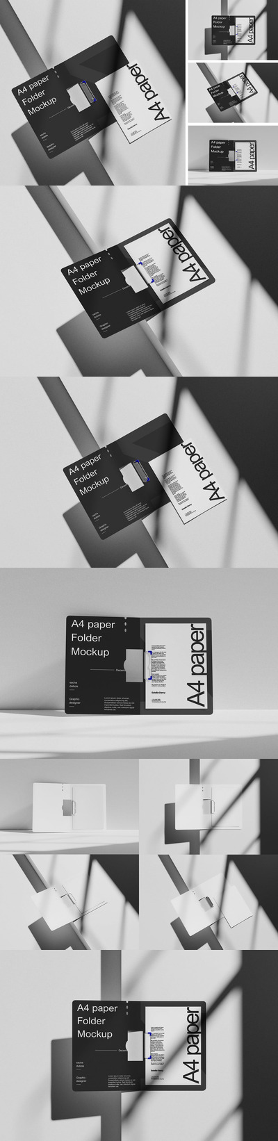 A4 纸文件夹样机 (PSD)