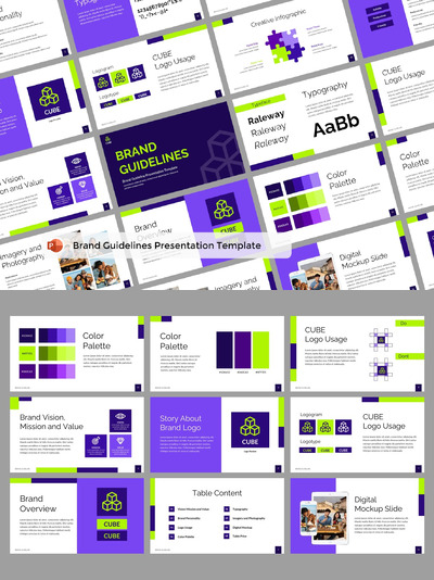 品牌指引介绍 PPT模版 (PPTX)