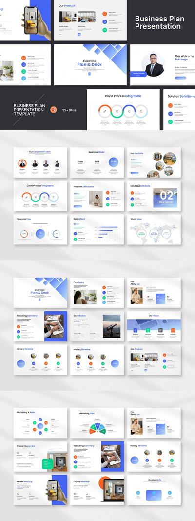 商业计划演示 PPT模版 (PPTX)