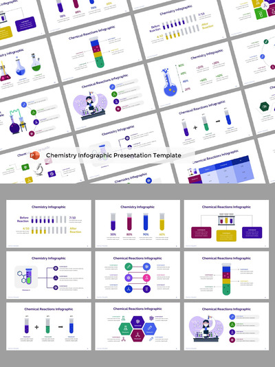 化学信息图 PPT模版 (PPTX)