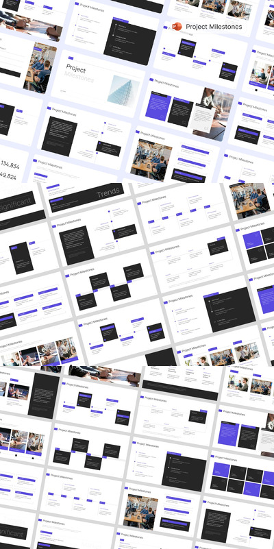项目里程碑介绍 PPT模版 (PPTX)