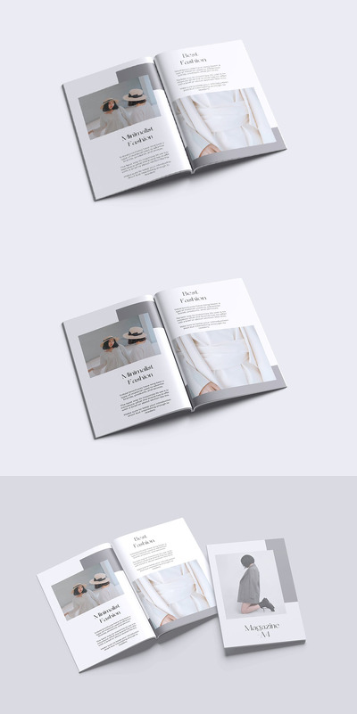 画册杂志样机 (PSD,PDF)