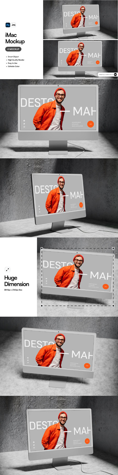 iMac 电脑样机 (PSD,PNG,JPG)