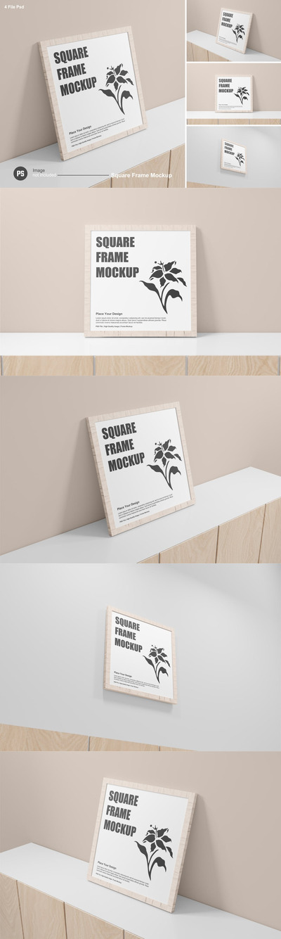 方形框架样机 (JPG,PDF,PSD)