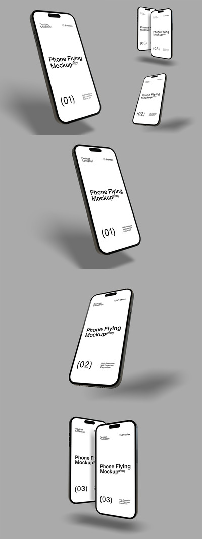 iPhone 手机样机 (PSD,PNG)