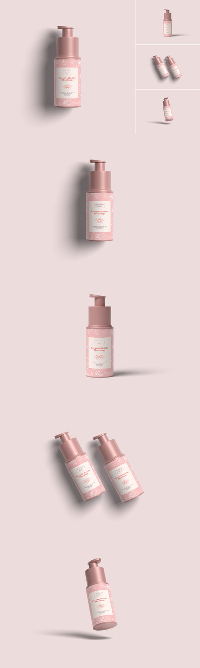 护肤品瓶样机 (PSD,PDF)