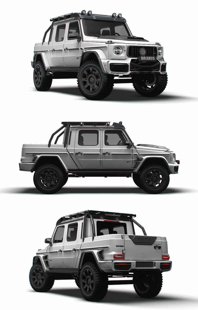 2022 Brabus 800 Adventure XLP Superwhite越野车 皮卡车 汽车3D模型（OBJ,FBX,MAX,LWO,C4D）
