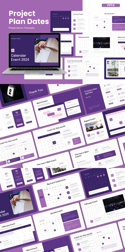 项目计划日期 PPT模版 (PPTX)