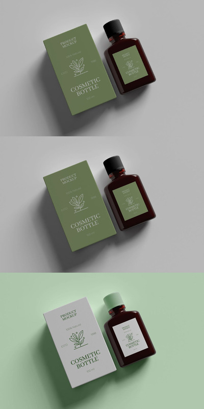 化妆品瓶样机 (PSD)