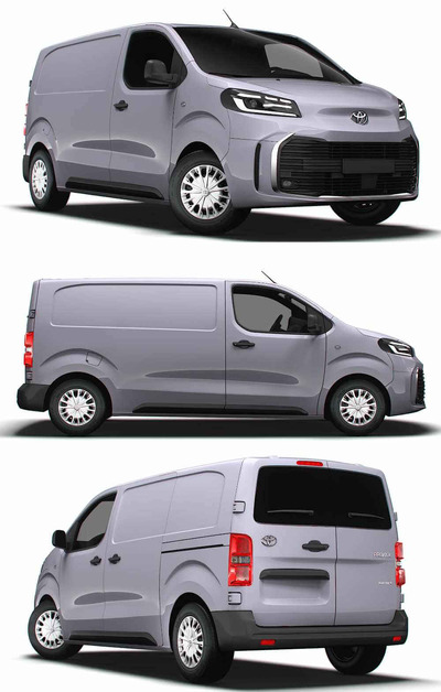 2024款丰田Toyota ProACE L2电动厢式货车 汽车3D模型（OBJ,FBX,MAX,LWO,C4D）