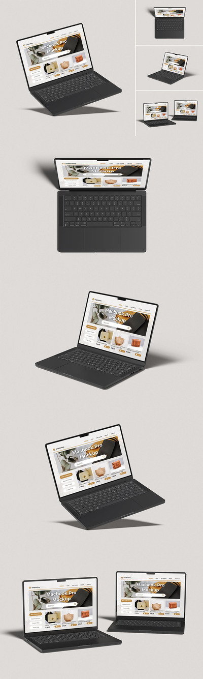 MacBook Pro 电脑样机 (PSD,PDF)