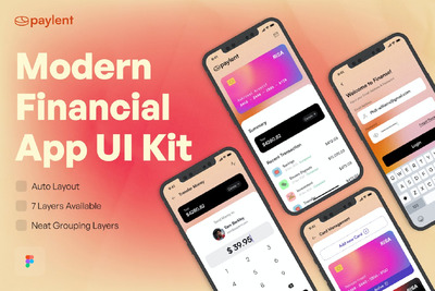 现代金融应用APP UI KIT (FIG)