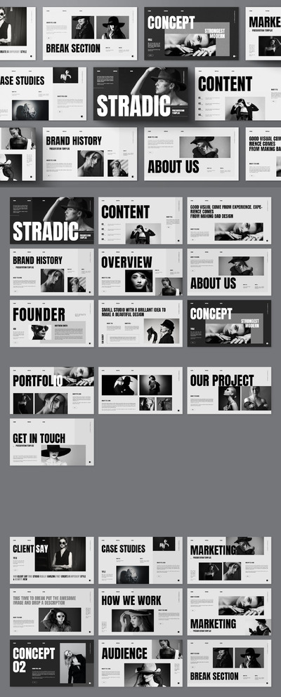 极简主义项目介绍PPT模版 (PPTX)