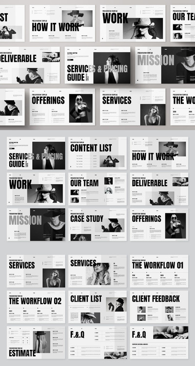 服务和定价指南 PPT模版 (PPTX)