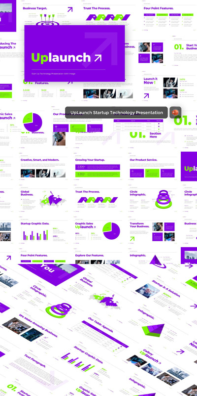 项目启动技术演示PPT模版 (PPTX)