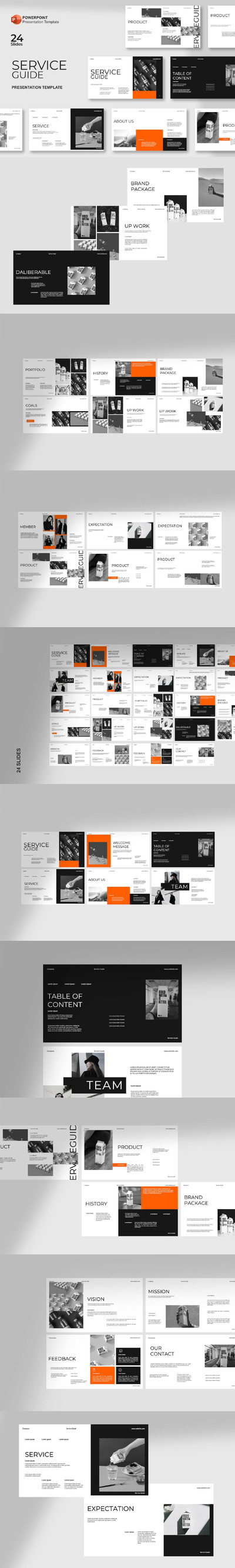 服务指南PPT模版 (PPTX)