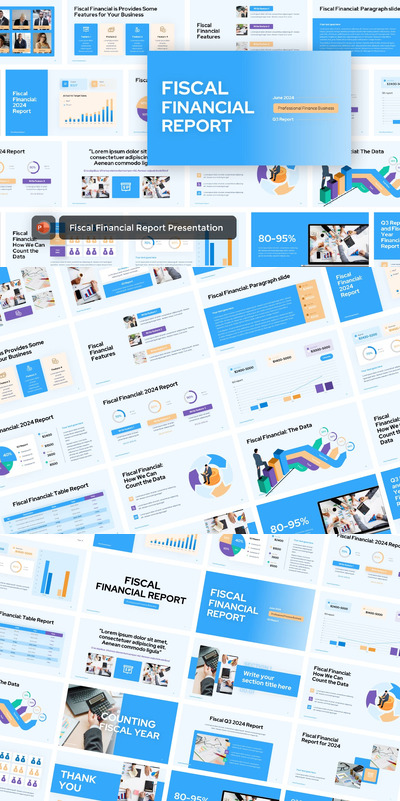 财务报告演示PPT模版 (PPTX)
