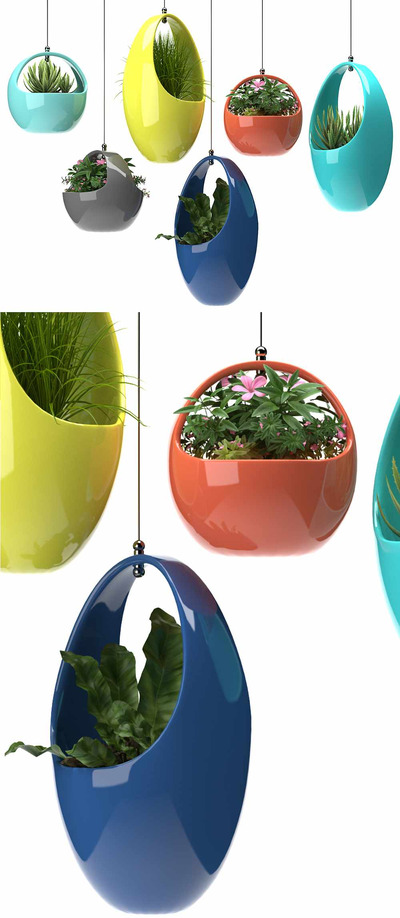 CHIVE吊篮花盆中的植物盆栽3D模型（FBX,MAX）