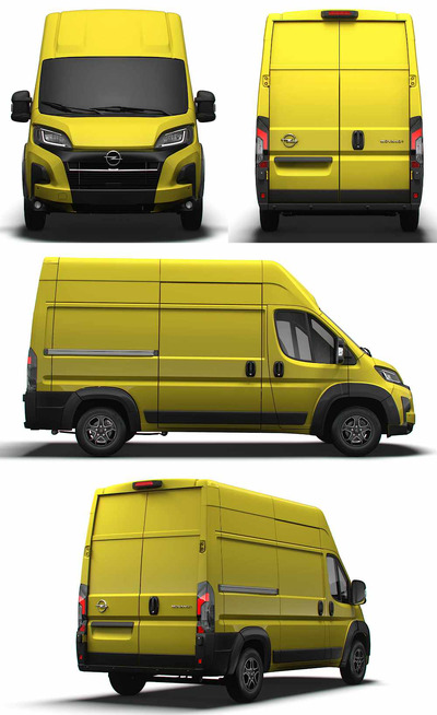 2024 Opel e Movano L2H3电动厢式货车 汽车3D模型（OBJ,FBX,MAX,LWO,C4D）