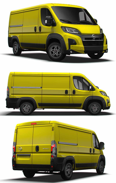 2024 Opel e Movano L2H1电动厢式货车 汽车3D模型（OBJ,FBX,MAX,LWO,C4D）