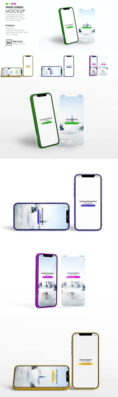 iPhone 手机样机（PSD、PDF）