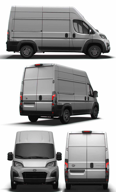 2024款丰田Toyota ProAce Max L2H3厢式货车 汽车3D模型（OBJ,FBX,MAX,LWO,C4D）