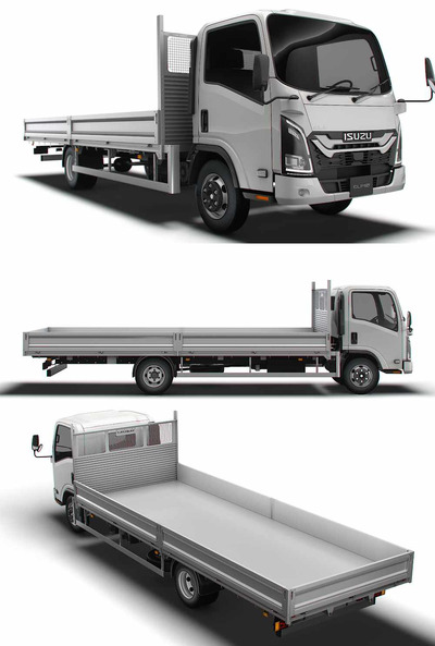 2024 Isuzu Elf Rigid卡车3D模型（OBJ,FBX,MAX,LWO,C4D）