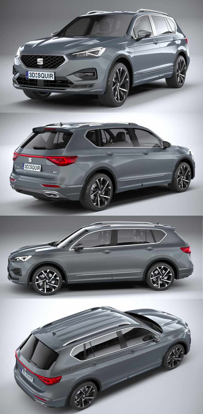 2021 Seat Tarraco FR SUV汽车3D模型（OBJ,FBX,MAX）