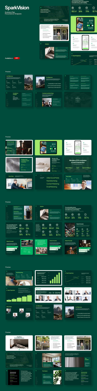 极简商业计划 PPT模板 (PPTX)