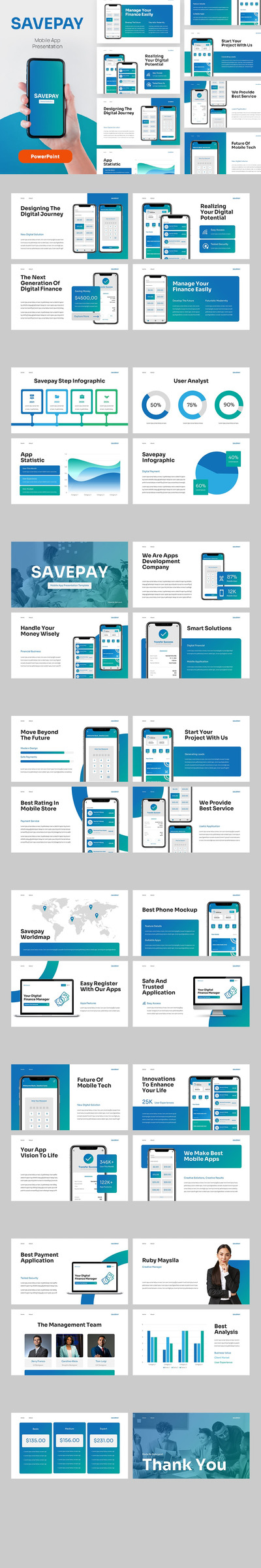 移动应用程序 PPT模板 (PPTX)