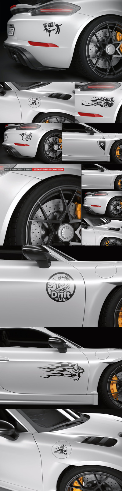 汽车贴纸样机（PSD）